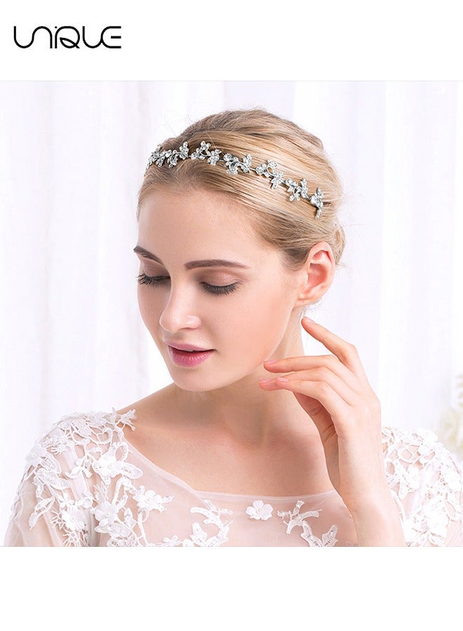 Unique Hair Accessories - Gold Maple Leaf Headgear - Diamond Crown Hair Accessories - Flower Women's Headwear Wedding Hair Accessories - Party Birthday Wedding - Image 5