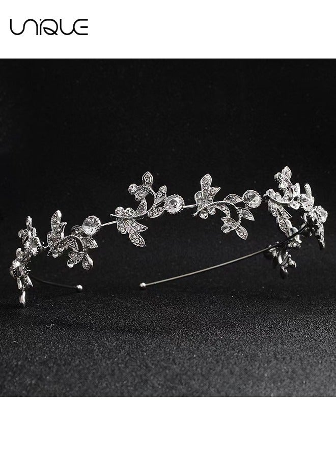 Unique Hair Accessories - Gold Maple Leaf Headgear - Diamond Crown Hair Accessories - Flower Women's Headwear Wedding Hair Accessories - Party Birthday Wedding - Image 4