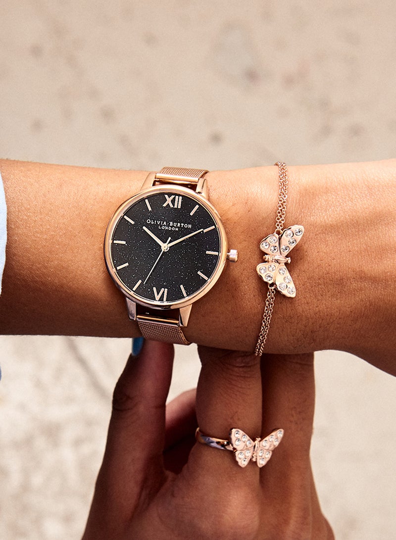 OLIVIA BURTON Women's Analog Round Shape Stainless Steel Wrist Watch OB16GD76 - 34 Mm - Image 3