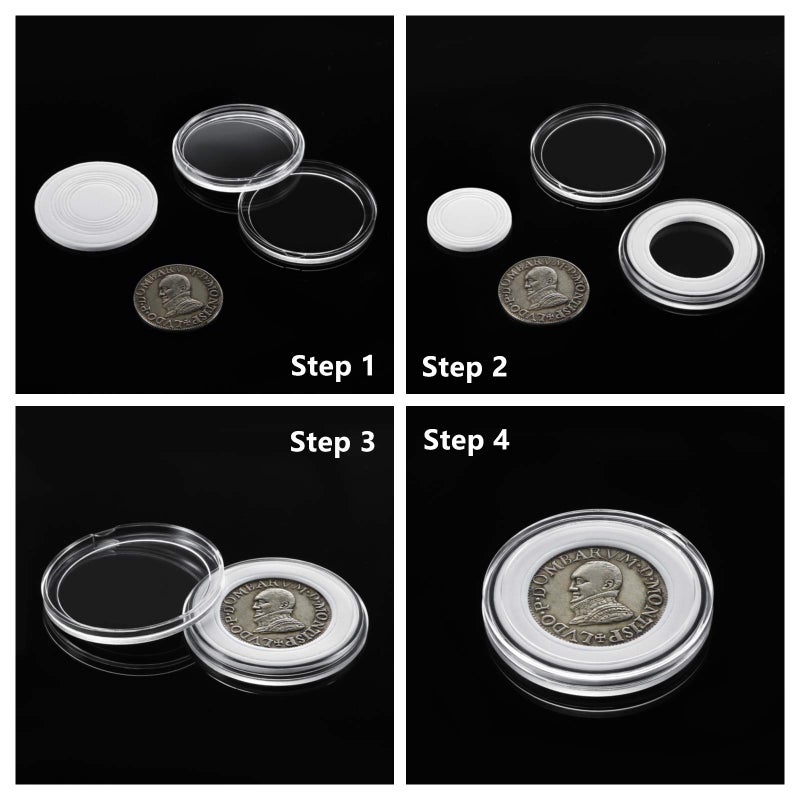 MUDOR 41 mm Coin Holder, 60 Pieces Silver Dollar Capsules with Foam Gasket, Professional Storage Case Box for Coin Collection - Image 4