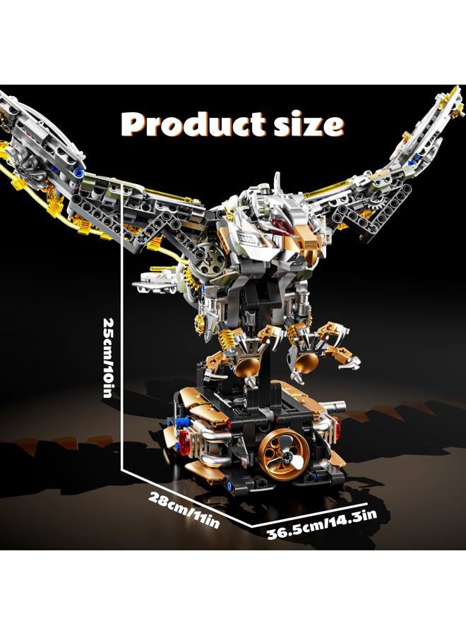CSNRHG Mechanical Eagle Building Block Set 3D Poseable Model with Articulated Wings & Talons STEM Toy for Kids & Adults Ideal Gift for Engineering, Nature & Animal Lovers - Image 2