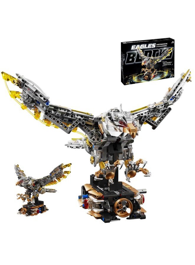 CSNRHG Mechanical Eagle Building Block Set 3D Poseable Model with Articulated Wings & Talons STEM Toy for Kids & Adults Ideal Gift for Engineering, Nature & Animal Lovers - Image 1