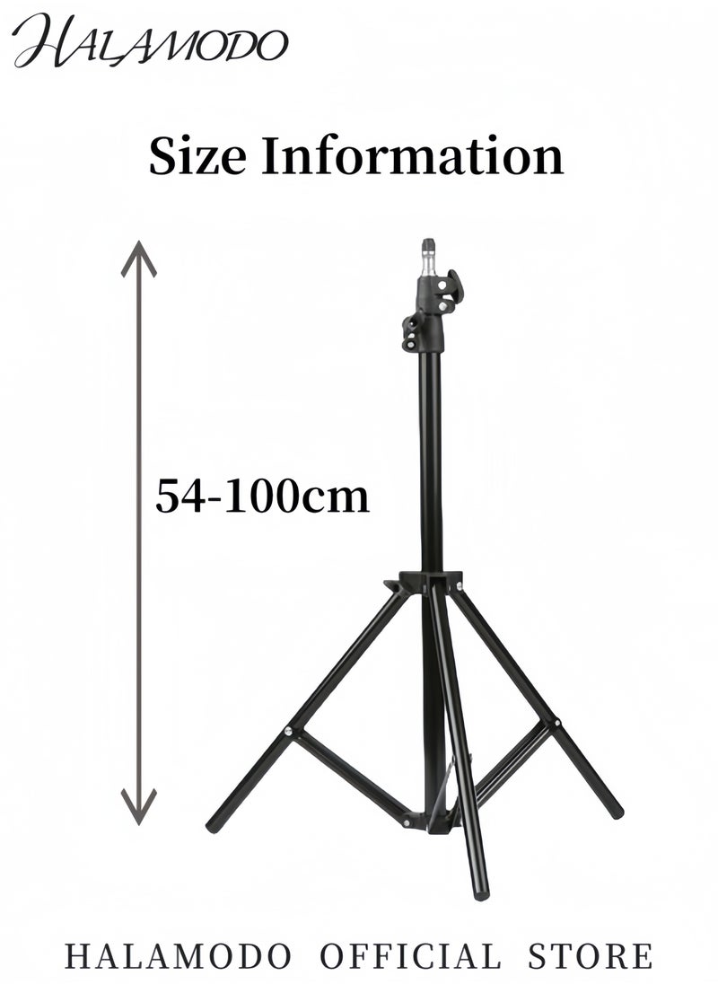 HALAMODO - Light Stand Photography Tripod Stand Floor Selfie Ring Light Support for Studio & Umbrella & Backdrop & LED Panel & Speedlite Flashes & Reflector & Strobes & Video Lights - Image 1