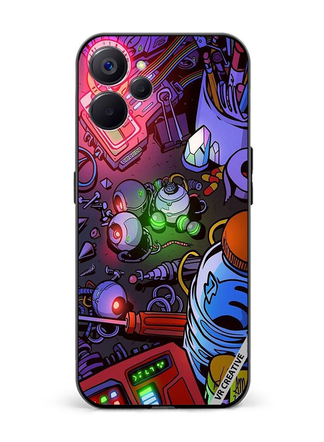 VR CREATIVE Protective Case Cover For Realme 10 5G Electric Devices Design Multicolour - Image 1