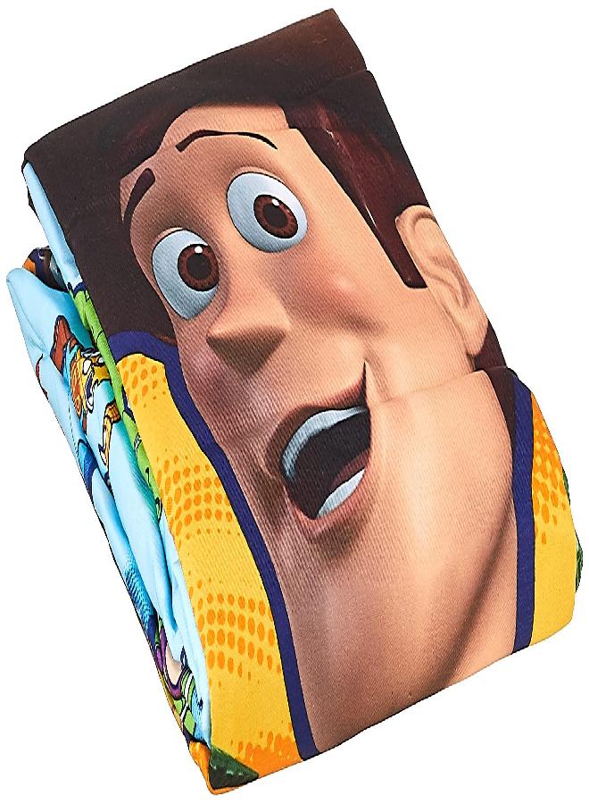 Disney Toy Story Power Up 2 Pack Fitted Sheet and Pillowcase Toddler Sheet Set, Blue/Green