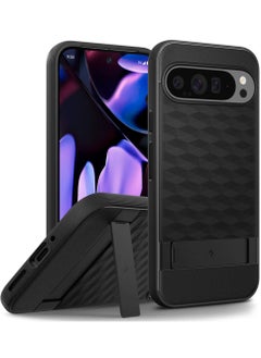Parallax Kickstand for Google Pixel 9 Pro XL Case Cover [Built-in Kick Stand] Military Grade - Black