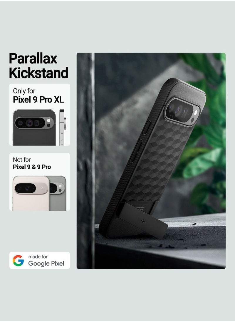 Caseology - Parallax Kickstand for Google Pixel 9 Pro XL Case Cover [Built-in Kick Stand] Military Grade - Black - Image 1