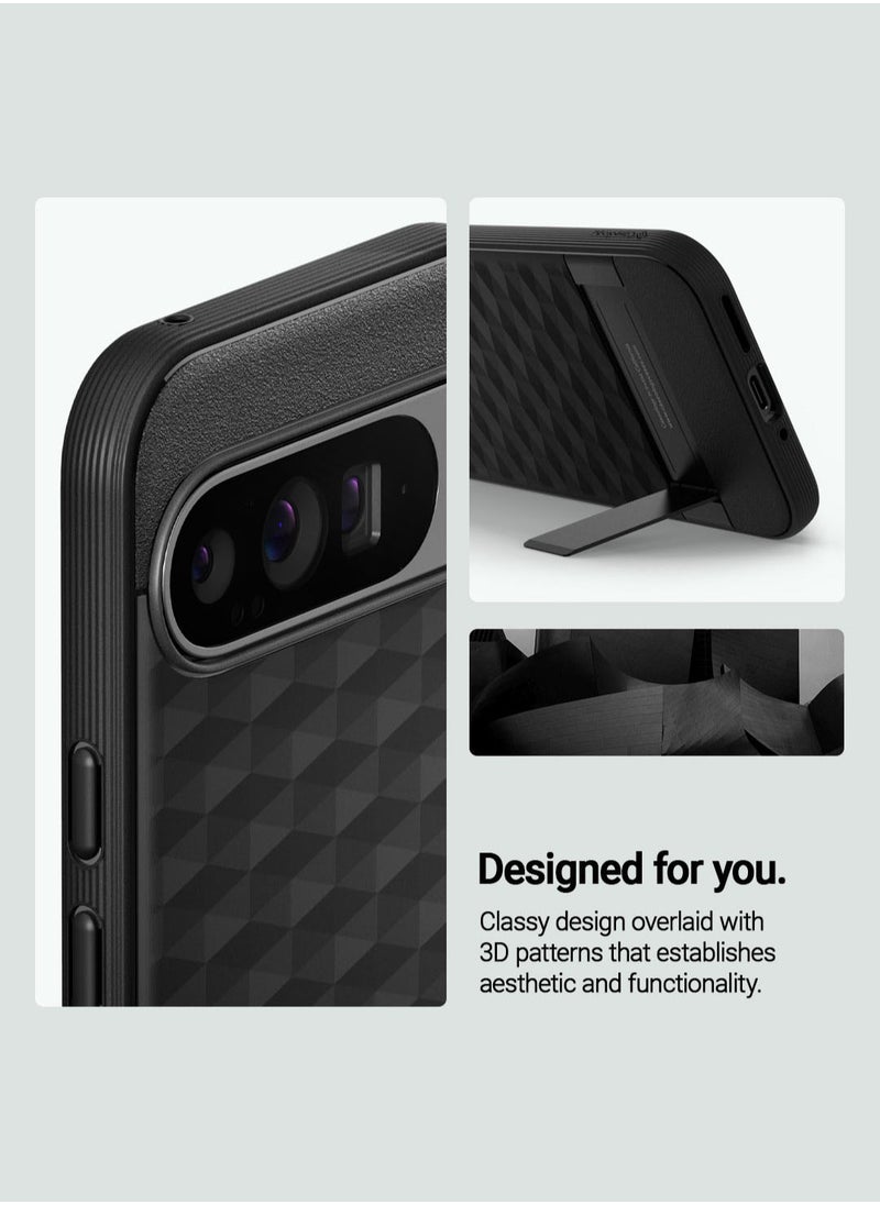 Caseology - Parallax Kickstand for Google Pixel 9 Pro XL Case Cover [Built-in Kick Stand] Military Grade - Black - Image 1