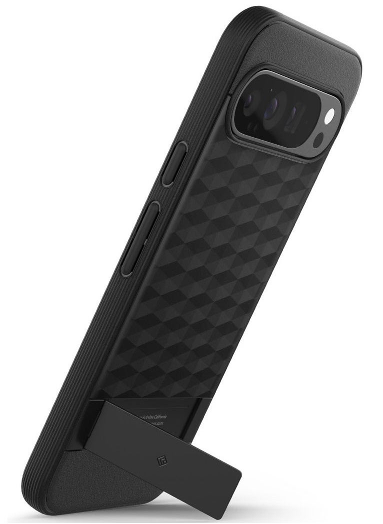 Caseology - Parallax Kickstand for Google Pixel 9 Pro XL Case Cover [Built-in Kick Stand] Military Grade - Black - Image 1