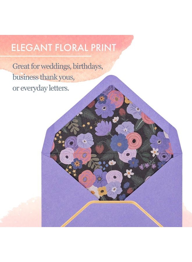 Prims & Flourish Gift Card Envelopes - 60-Count Mini Envelopes with Gold Foil Border, Lined Bulk Business Card Envelopes, 6 Colors, 4 x 2.7 Inches - Image 4
