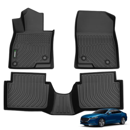 ANBINGO® Floor Mats for Mazda 3 Hatchback/Sedan 2014-2018, All Weather TPE Car Full Set Floor Liners Custom for Mazda 3 Hatchback/Sedan 2014 2015 2016 2017 2018 Accessories - Image 1