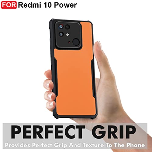 CEDO Backcover for Redmi 10 Power / 10C / Redmi 10 (4G) | Camera Protection Shockproof Bumper-Edge | Acrylic Crystal Clear 360 Degree Protection TPU+PC | Transparent Eagle Back Case Cover (Black) - Image 3
