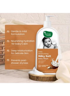 Mother Sparsh Milky Soft Baby Wash With Milk Protein & Coconut Oil ; 400Ml  - Image 3