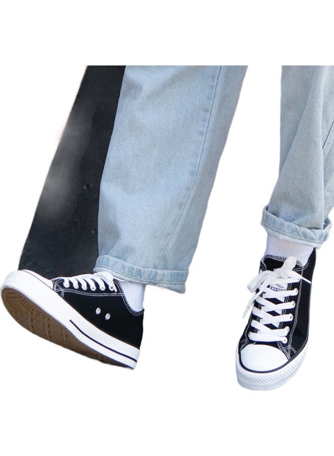 Warrior Classic Low-Top Canvas Shoes For Men And Women, Spring And Autumn Sneakers, Casual Shoes, Running Shoes For Couples, Sports Shoes, 391 Black, Size 37 - Image 3