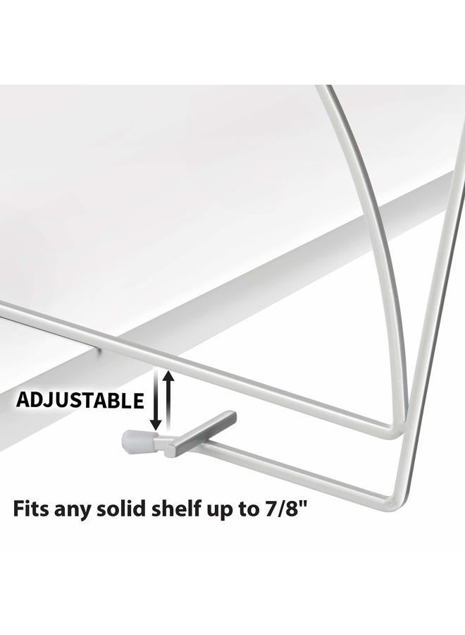 Lynk Shelf Dividers - Closet Shelf Organizer (Set of 2) - White - Image 4
