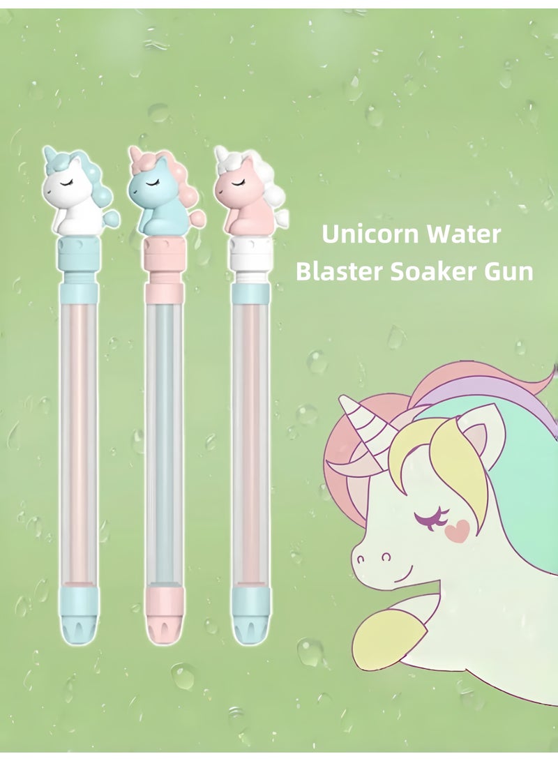 6 Pcs Unicorn Water Blaster Soaker Gun,Water Spray Gun, Water Gun, High Pressure Pull-Out Sprinkler, Water Guns, Water Cannon Water Toy, Kids Water Gun, Water Jet for Kids, Long Range Water Blaster Foam Guns  - Image 1