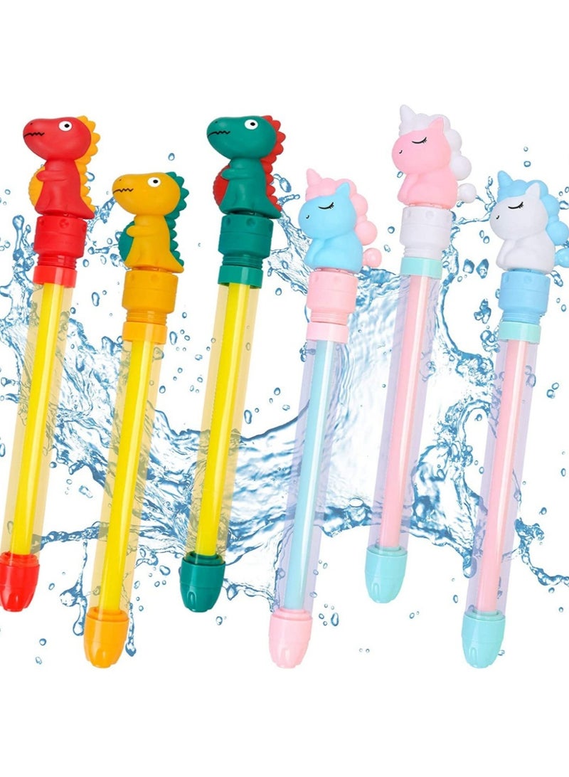 6 Pcs Unicorn Water Blaster Soaker Gun,Water Spray Gun, Water Gun, High Pressure Pull-Out Sprinkler, Water Guns, Water Cannon Water Toy, Kids Water Gun, Water Jet for Kids, Long Range Water Blaster Foam Guns  - Image 4