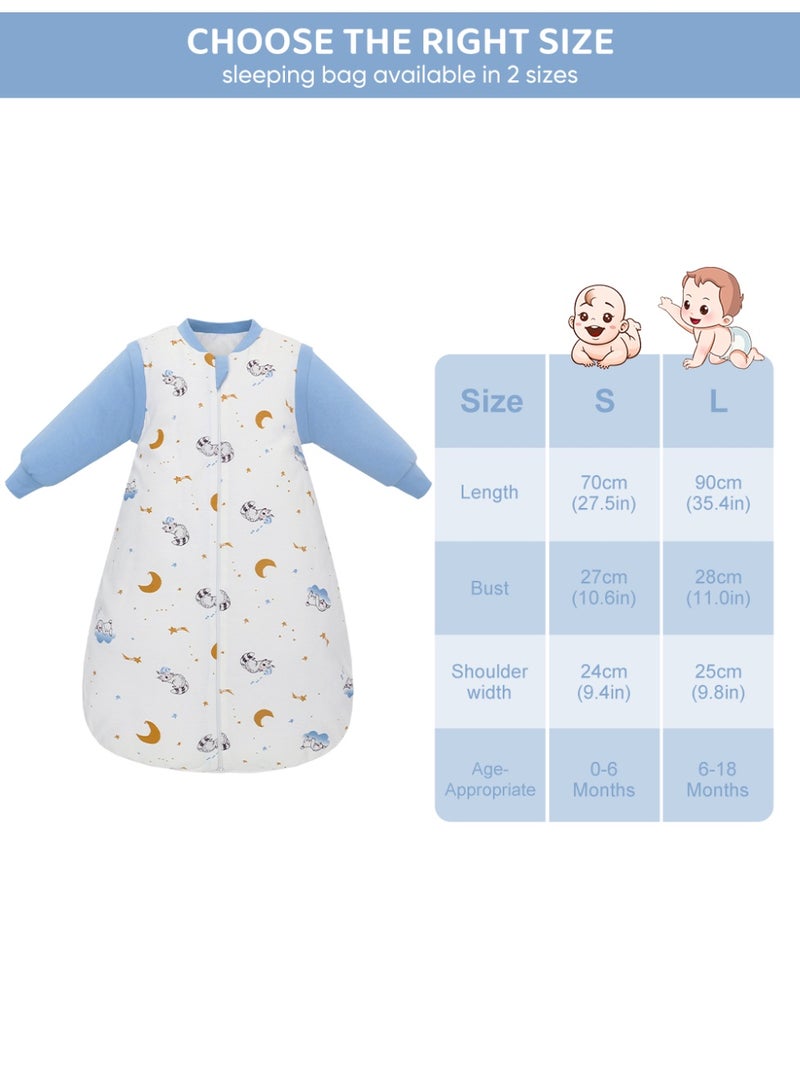 Miracle Baby 2.5TOg winter baby sleeping bag,warm and soft baby sleep sack with detachable sleeves - Image 2