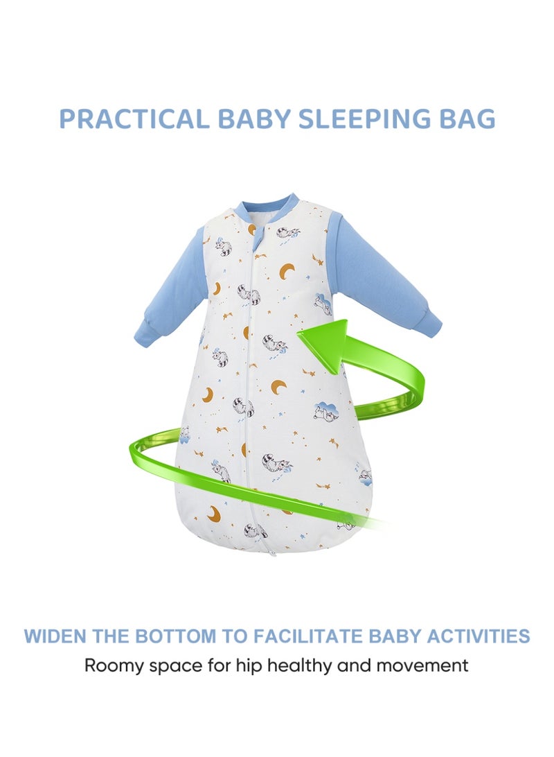 Miracle Baby 2.5TOg winter baby sleeping bag,warm and soft baby sleep sack with detachable sleeves - Image 5