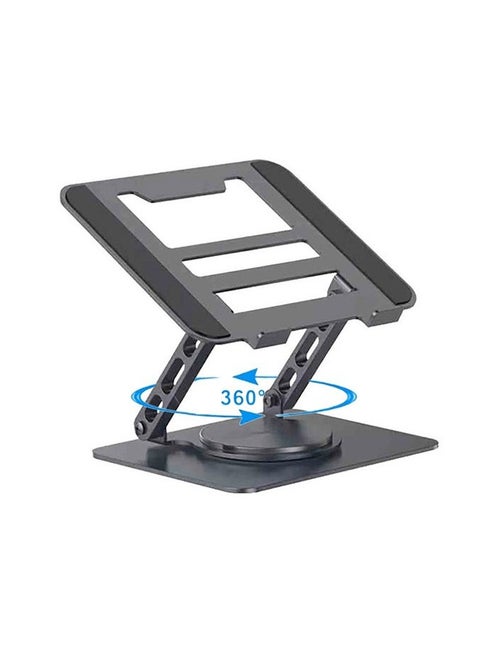 Adjustable Laptop Stand for Desk with 360° Rotating Base, Ventilated Cooling Notebook Stand, Lightweight Notebook Holder for Home Office Travel.