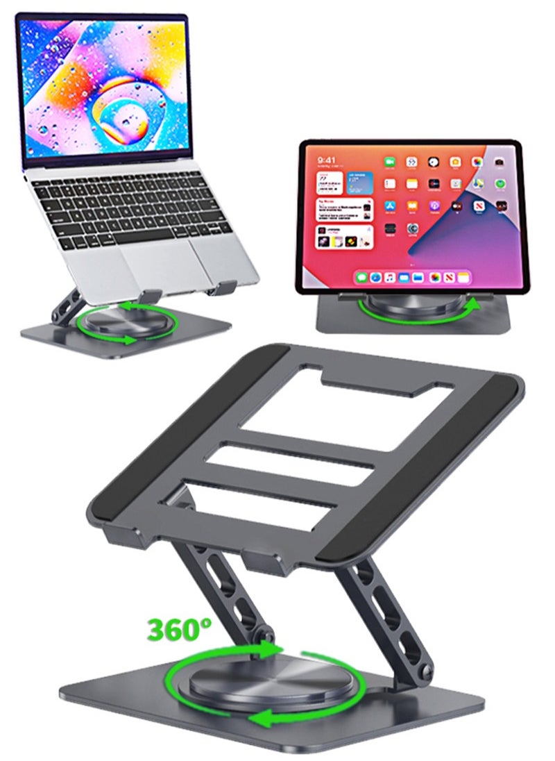 Topyich Adjustable Laptop Stand for Desk with 360° Rotating Base, Ventilated Cooling Notebook Stand, Lightweight Notebook Holder for Home Office Travel.  - Image 1