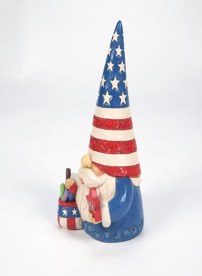 Enesco Jim Shore Heartwood Creek Patriotic Gnome Holding Fireworks Basket Figurine- Resin Hand Painted Collectible USA Decorative Gnomes Figurines Home Decor Statue, 7.5 Inch - Image 3