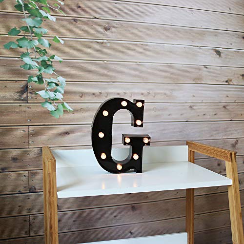 OYCBUZO Light Up Black Alphabet Marquee Letters Sign LED Marquee Number Lights Sign for Night Light Home Bar Christmas Lamp Birthday Party Wedding Decoration G - Image 3
