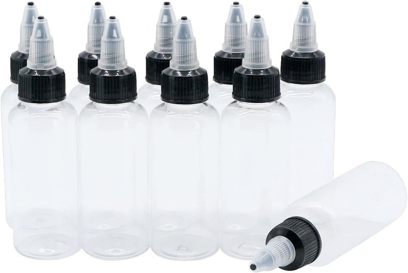 SHIELD PLUS Empty Bottles Pet Liquid Bottle, squeeze bottle,dropper, dispensing bottle,1oz Bottles, Laboratory wash Bottle, drip Bottle, Tattoo Ink, Watercolor Pigment Bottle(30ml) (PACK OF 8) - Image 1