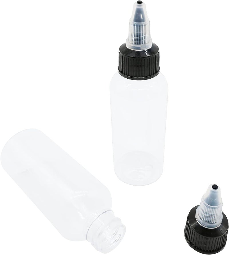 SHIELD PLUS Empty Bottles Pet Liquid Bottle, squeeze bottle,dropper, dispensing bottle,1oz Bottles, Laboratory wash Bottle, drip Bottle, Tattoo Ink, Watercolor Pigment Bottle(30ml) (PACK OF 8) - Image 2
