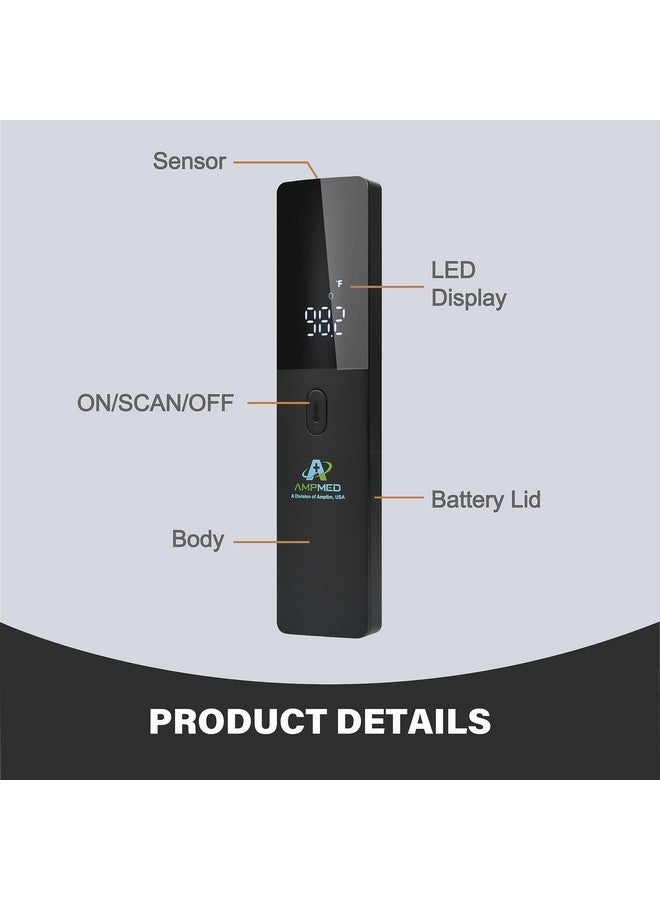 Amplim No-Touch Forehead Thermometer for Adults and Kids, Non-Contact Digital Baby Thermometer for Infants/Newborns. Medical Grade Touchless Temporal Thermometer for Fever, FSA HSA Eligible - Image 2