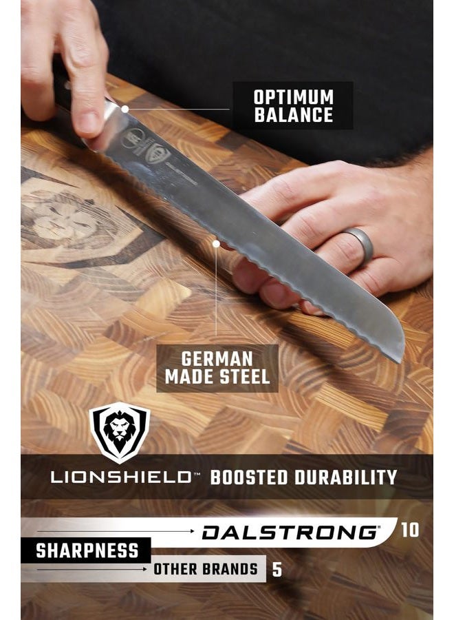 Dalstrong Serrated Bread Knife - 10" - Gladiator Series Elite - Forged German High-Carbon Steel - G10 Handle - Sheath Included - NSF Certified - Image 5