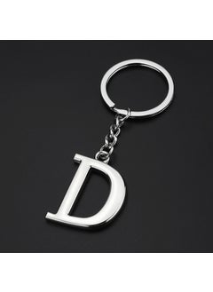 Generic English letter keychain bag pendant 26 uppercase and lowercase letters and numbers keychain European and American small gift customizationD D 