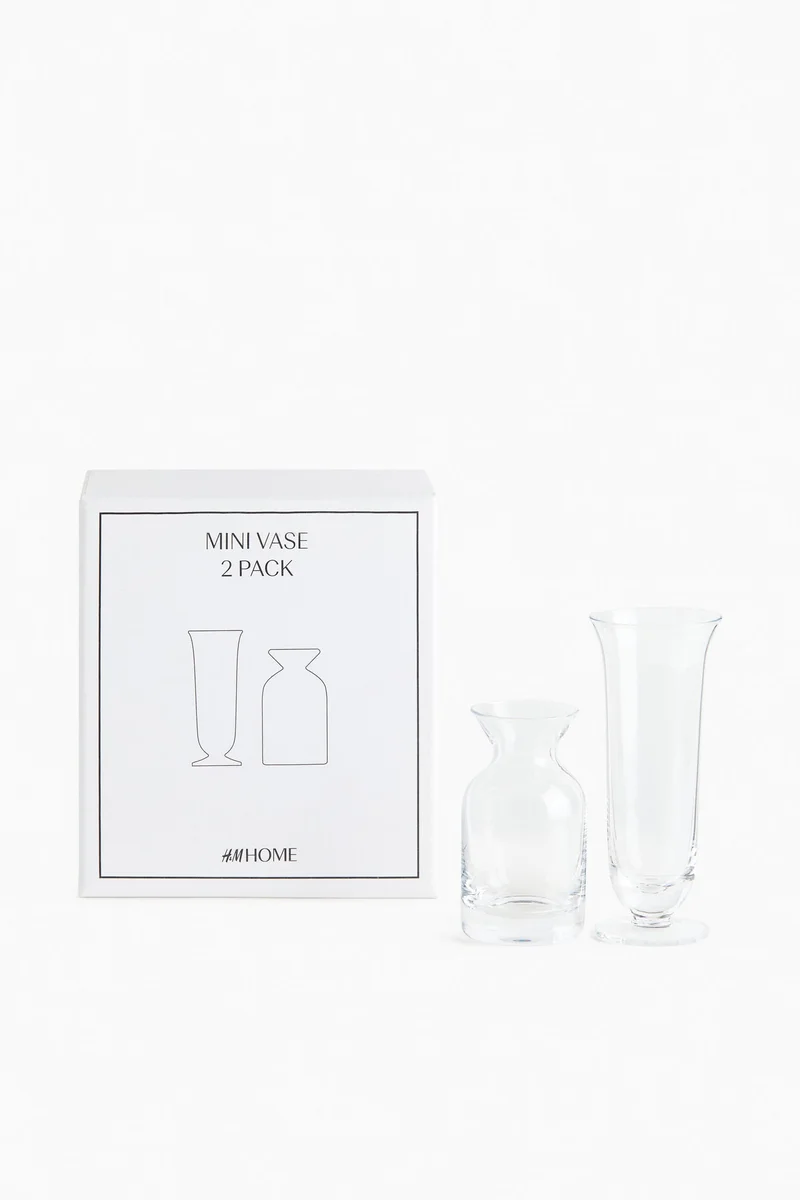 H&M 2-pack mini glass vases