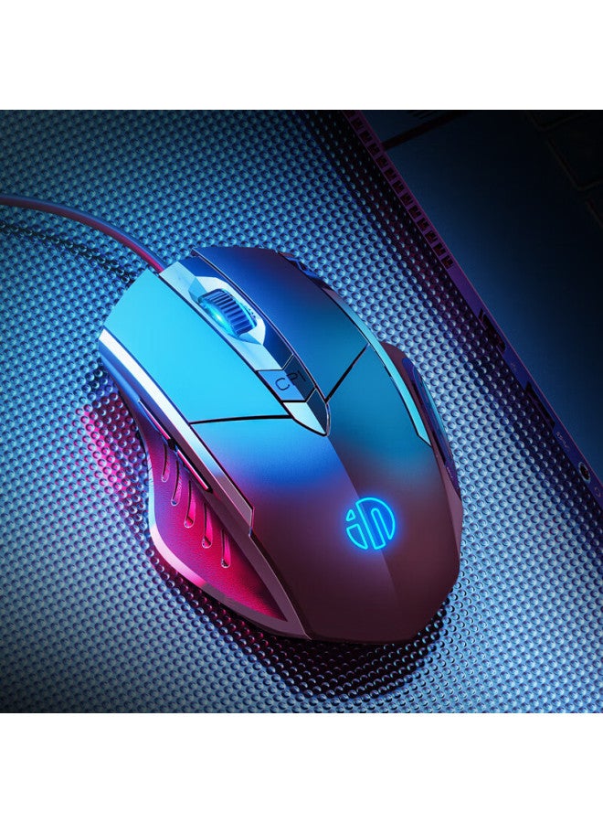 Inphic W1 Wired Gaming Mouse With Macro Definition, Ergonomic Design, Quiet Operation, For Home, Office, Laptop, Desktop, Usb Compatible, Black - Image 5