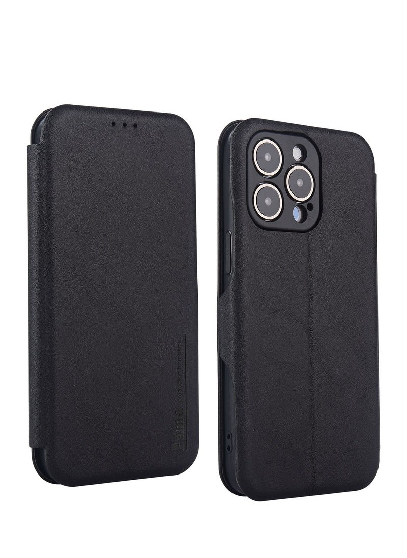 Pama - Protective Book Case Cover For iPhone 14 Pro Max Black - Image 1