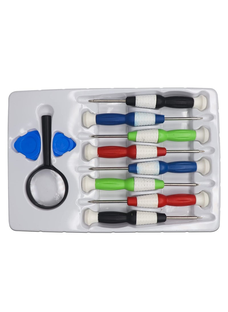 SP BK 8600- Screwdriver Tool Kit for Mobile, Laptop Repairing 11 in 1 (8Pcs Screwdriver + 1pcs Magnifying Glass + 2pcs Opening Small Triangular Picks)