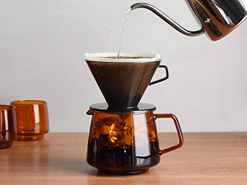 Kinto كنتو 21749 إبريق سيبيا، 4 أكواب، عنبر، آمن للاستخدام في الميكروويف وغسالة الصحون، مع مقياس - Image 3