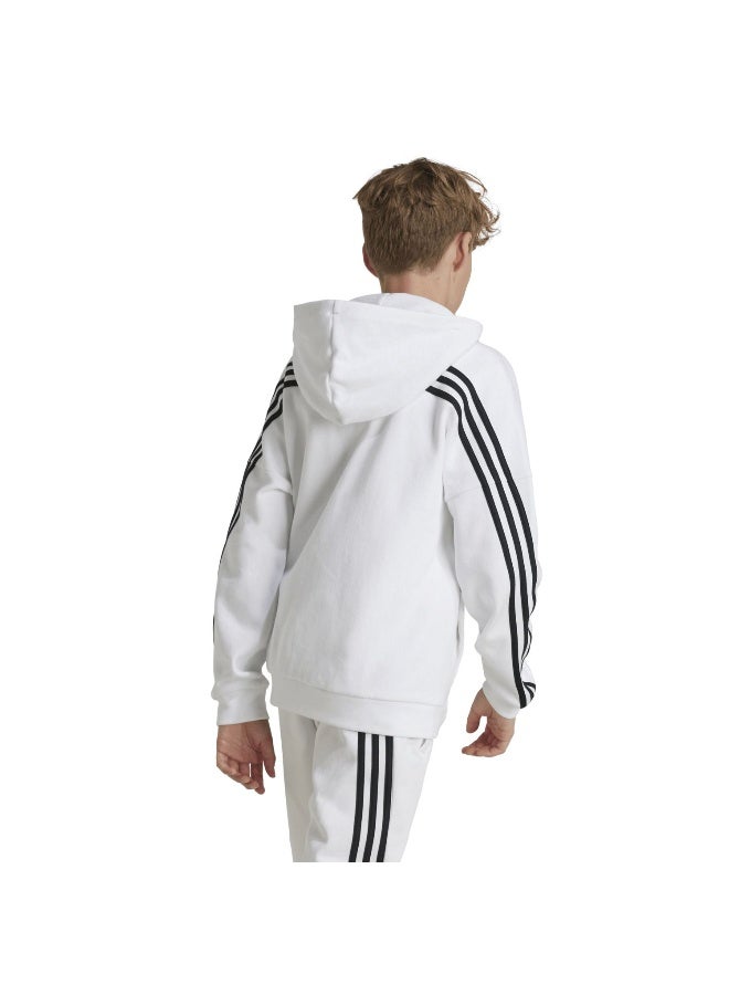 Adidas U Fi 3S Fz Hd White Training Track Tops For Kids Unisex 128 - Image 4