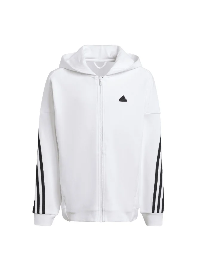 Adidas Adidas U Fi 3S Fz Hd White Training Track Tops For Kids Unisex 128
