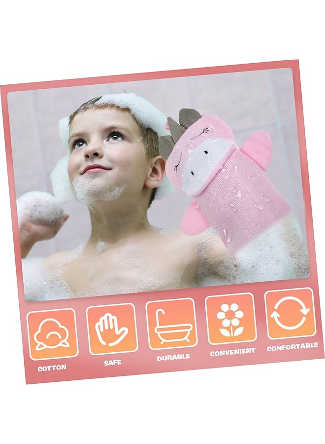 3Pcs Scrub Gloves Baby Bath Mitts Bath Gloves Kids Mittens Gloves For Kids For Shower Body Scrubbing Glove Toddler Wash Clothes For Wash Clothes For Baby Animal Towel  - Image 2