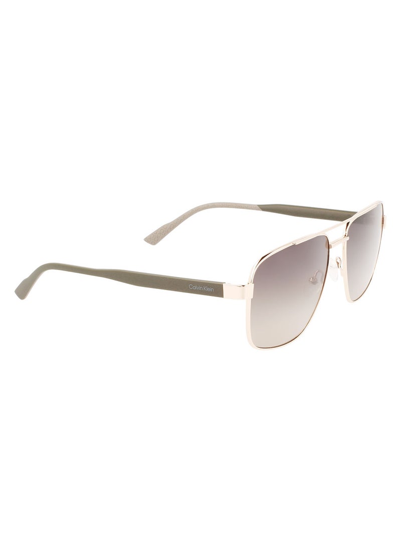 CALVIN KLEIN - Full Rim Metal Navigator Calvin Klein Sun Ck22114S 6017 (320) Olive - Image 1
