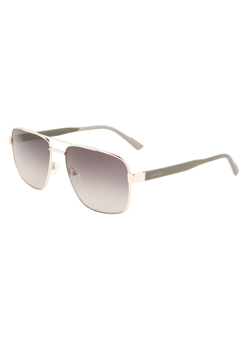 CALVIN KLEIN - Full Rim Metal Navigator Calvin Klein Sun Ck22114S 6017 (320) Olive - Image 1