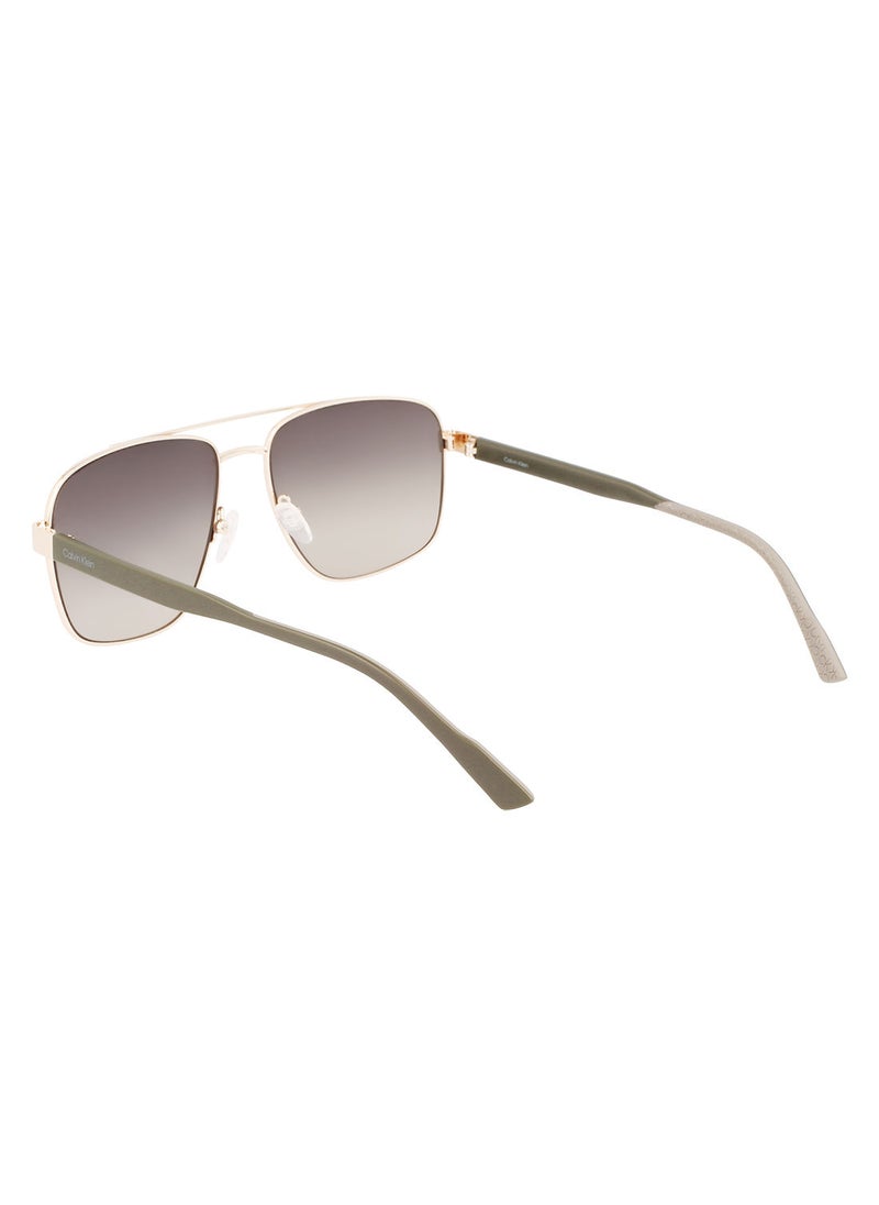 CALVIN KLEIN - Full Rim Metal Navigator Calvin Klein Sun Ck22114S 6017 (320) Olive - Image 1