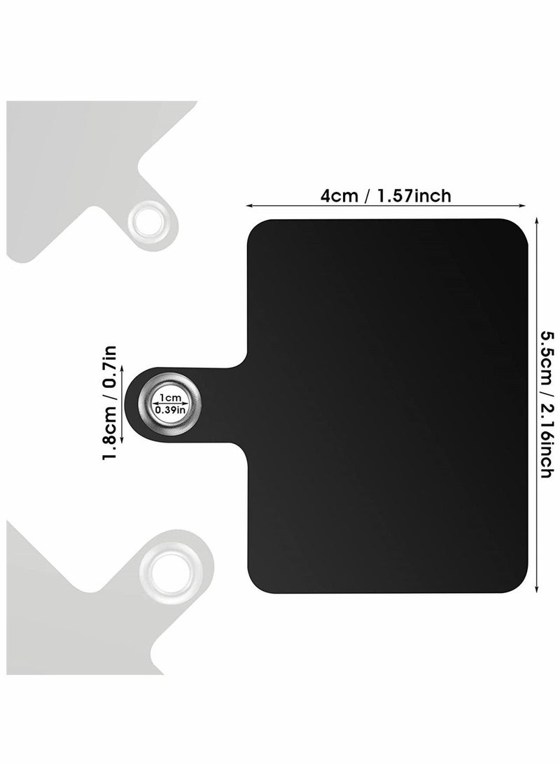 SYOSI Cell Phone Lanyard Tether, Universal Lanyard Replacement Patch Part, Durable PVC Connector with Metal Ring Compatible with Most Smartphones Case and All Lanyard (Black, 8 Pack) - Image 5