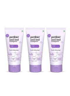 Perfora Perfora Unwind Toothpaste - Lavender Rose, 300g (3 x 100g) |Teeth Whitening & Superior Cleaning | SLS & Fluoride Free Tooth Paste | N-Ha For Teeth Remineralisation |Healthy Gums & Complete Dental Care  - Image 1