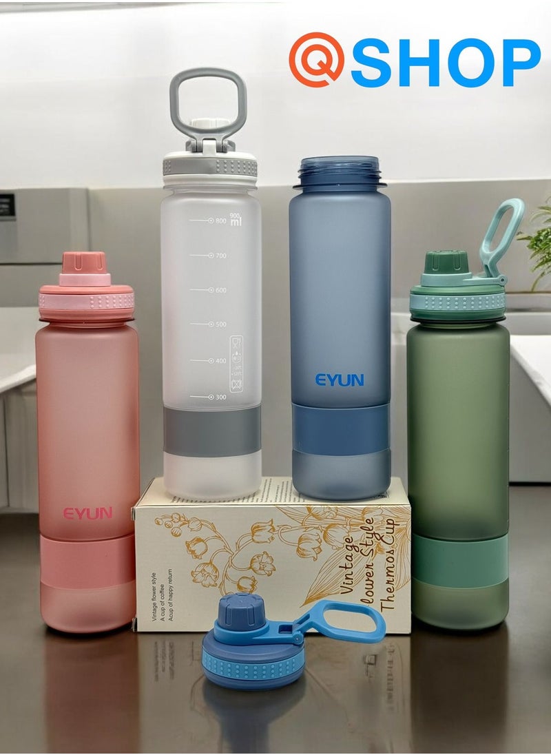 QSHOP QShop®️ Leakproof Motivational Sports Water Bottle, Fashionable and Durable Portable Drinking Bottle for Gym and Fitness  - Image 2