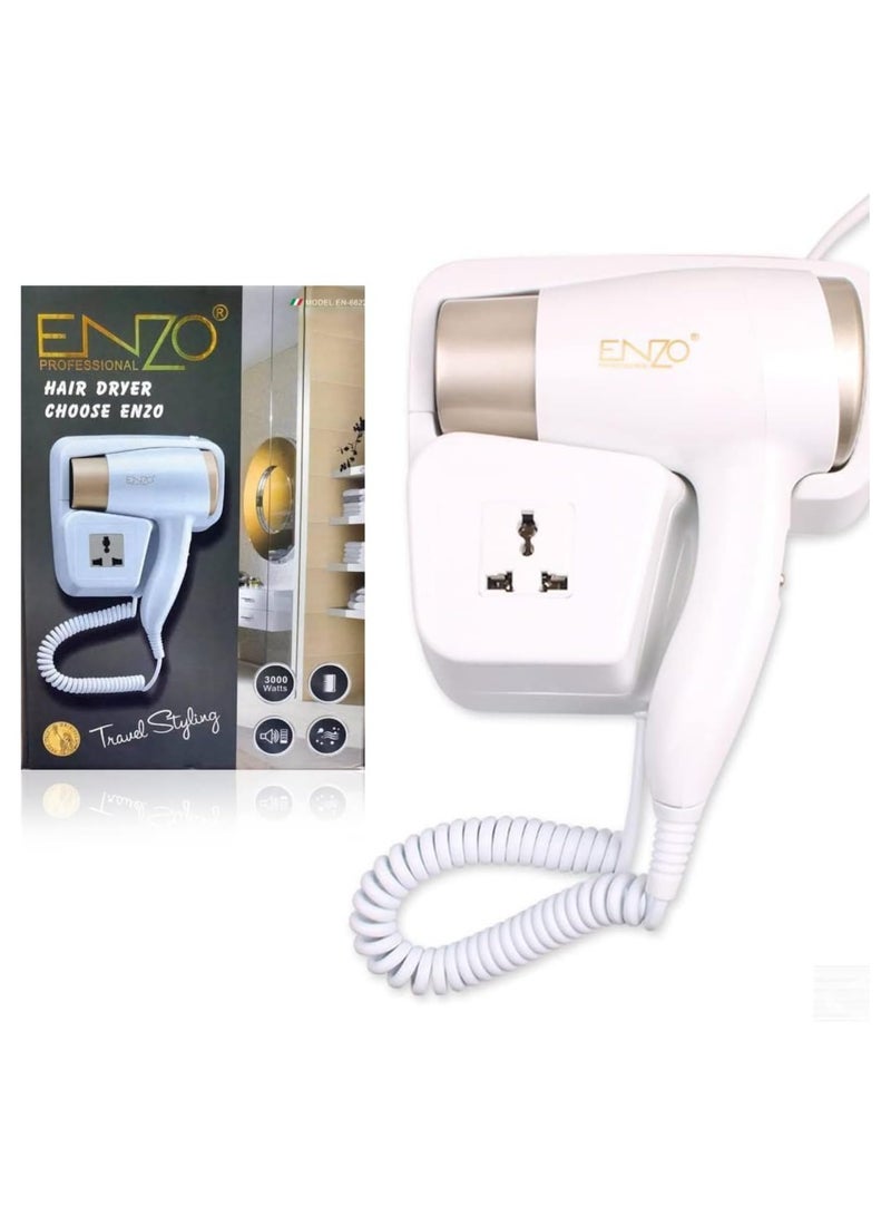 ENZO 💨 ENZO Luxury Wall-Mounted Hair Dryer – Durable & Elegant for Home and Salon Use  - Image 1