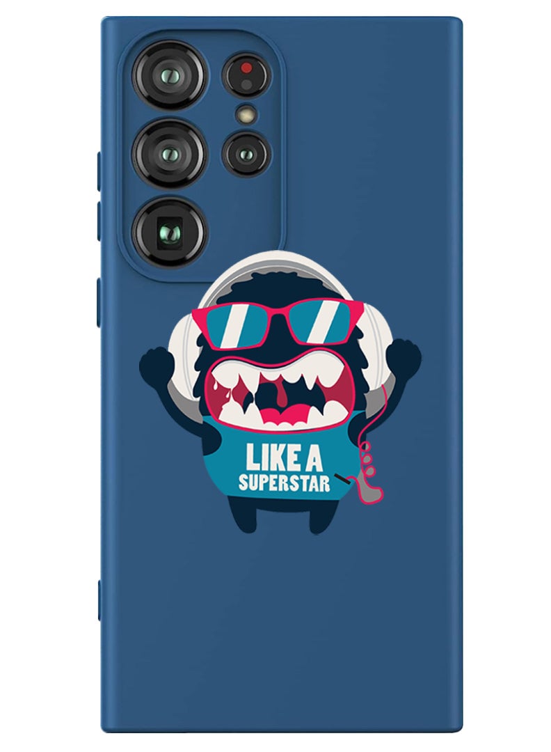 Theodor Protective Slim Fit Case Liquid Silicone Cover with Full Body Protection Anti-Scratch Shockproof Case For Samsung Galaxy S24 Ultra (Blue) - Like a superstar - Image 1