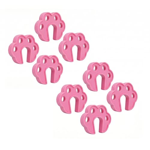 Safe-O-Kid 8 Pcs Silicone Door Stopper for Baby Safety, Door Slam Stopper Made with 100% Pure Silicone, BPA Free, Finger Pinch Door Guard for Kids & Pet or Child from Getting Locked in Room - Pink - Image 1