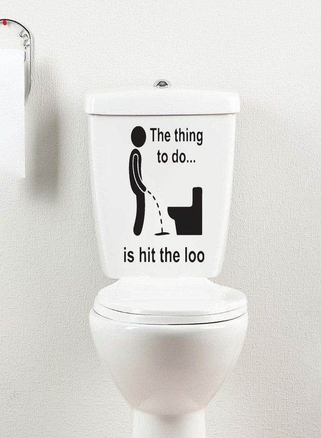 100yellow® Funny Theme Medium Size Transparent Toilet Sticker (PVC Vinyl; 10 X 8 Inch; Multicolour) - Image 4